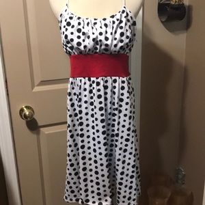 Cute Black and white polkadot dress size large
